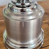 Lamp in chrome and brushed aluminum and porcelain year 70