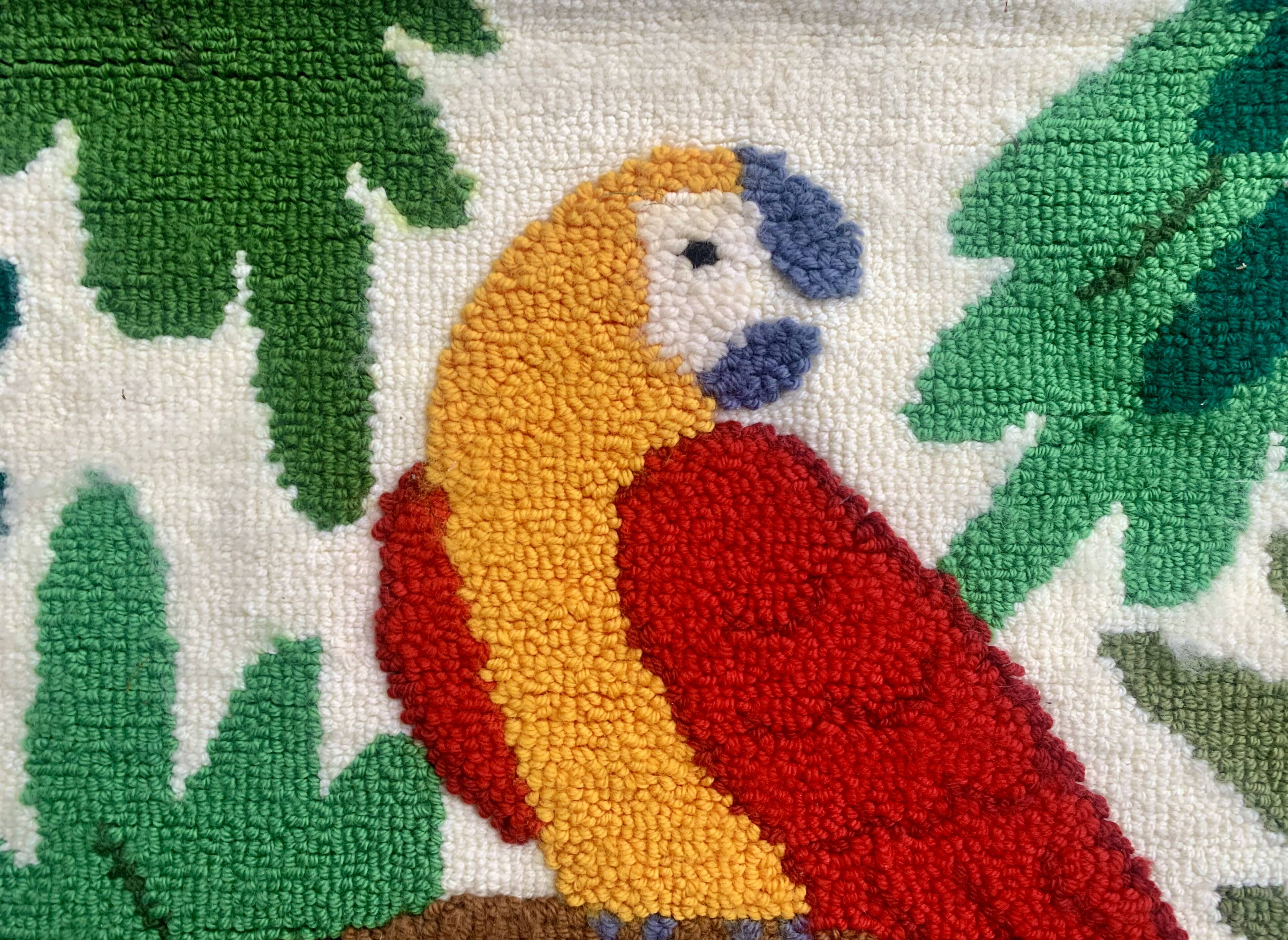 Parrot decor wall rug - Work of the Brazilian artist VAC - 1989