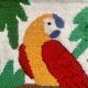 Parrot decor wall rug - Work of the Brazilian artist VAC - 1989