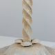 Vintage patinated lacquered metal candlestick brocante