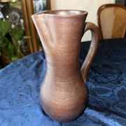Glazed terracotta pitcher stamped jean dubost