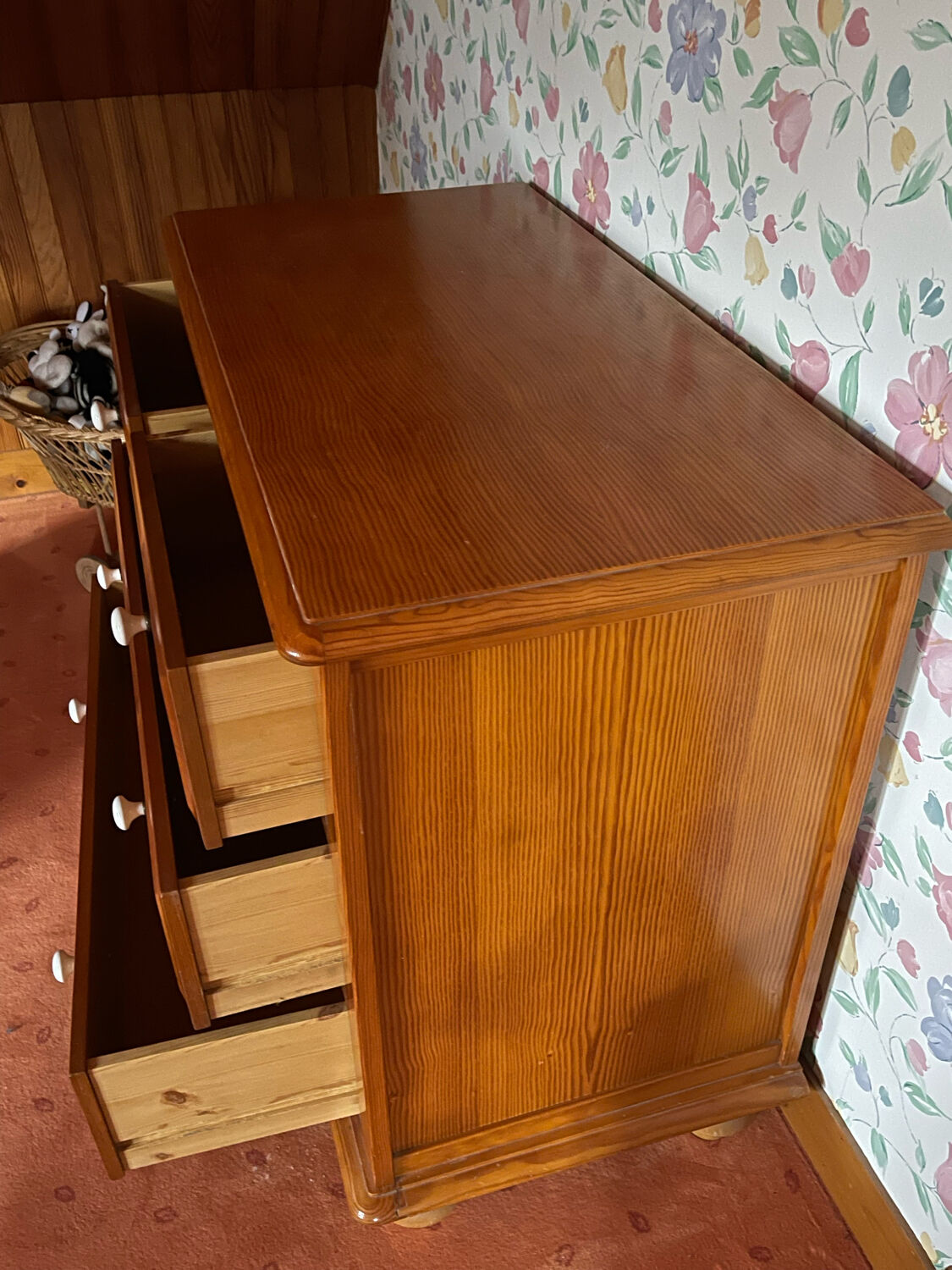 Chest of drawers in blond honey pine Aubert