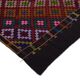 Large vintage Turkish kilim, graphic blue and pink, 282 x 203 cm.
