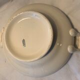 Soup tureen and 6 old Longchamp soup plates, Terre de Fer, Marcel model