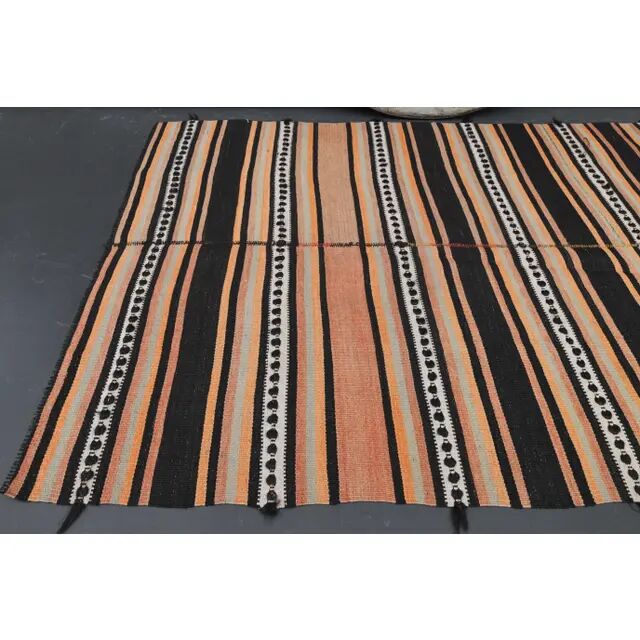 Vintage Turkish Oushak Handmade Wool Cotton Beige Area Rug 140x210