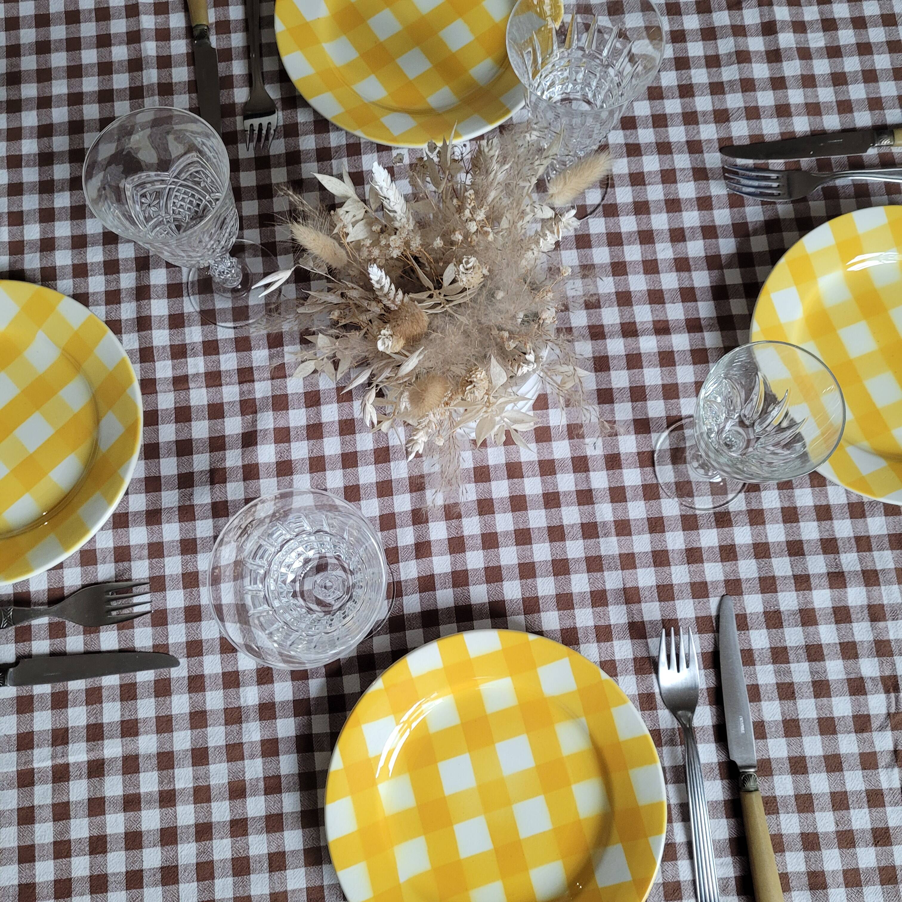 La Redoute x Selency set of 4 yellow dessert plates