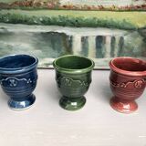 3 egg cups anduze vase