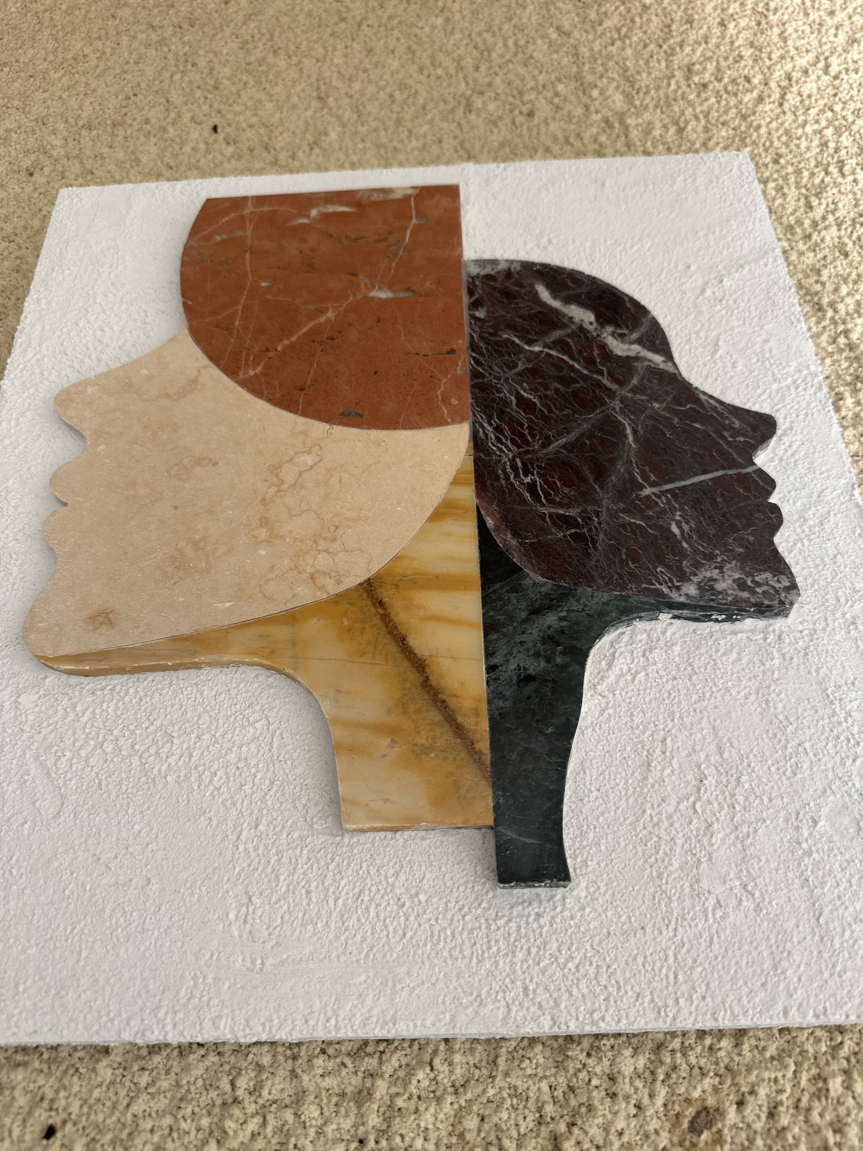 Contemporary marble marquetry table – Signed AD PIERRES