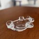 Vintage Vannes crystal ashtray: crystal sculpted bear