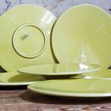 Six vintage Czech ceramic dessert plates