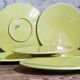Six vintage Czech ceramic dessert plates