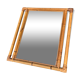Vintage mirror in bamboo and rattan 65 x 59cm