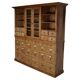 Large antique German pine apothecary cabinet / vitrine early 20th century