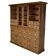 Large antique German pine apothecary cabinet / vitrine early 20th century
