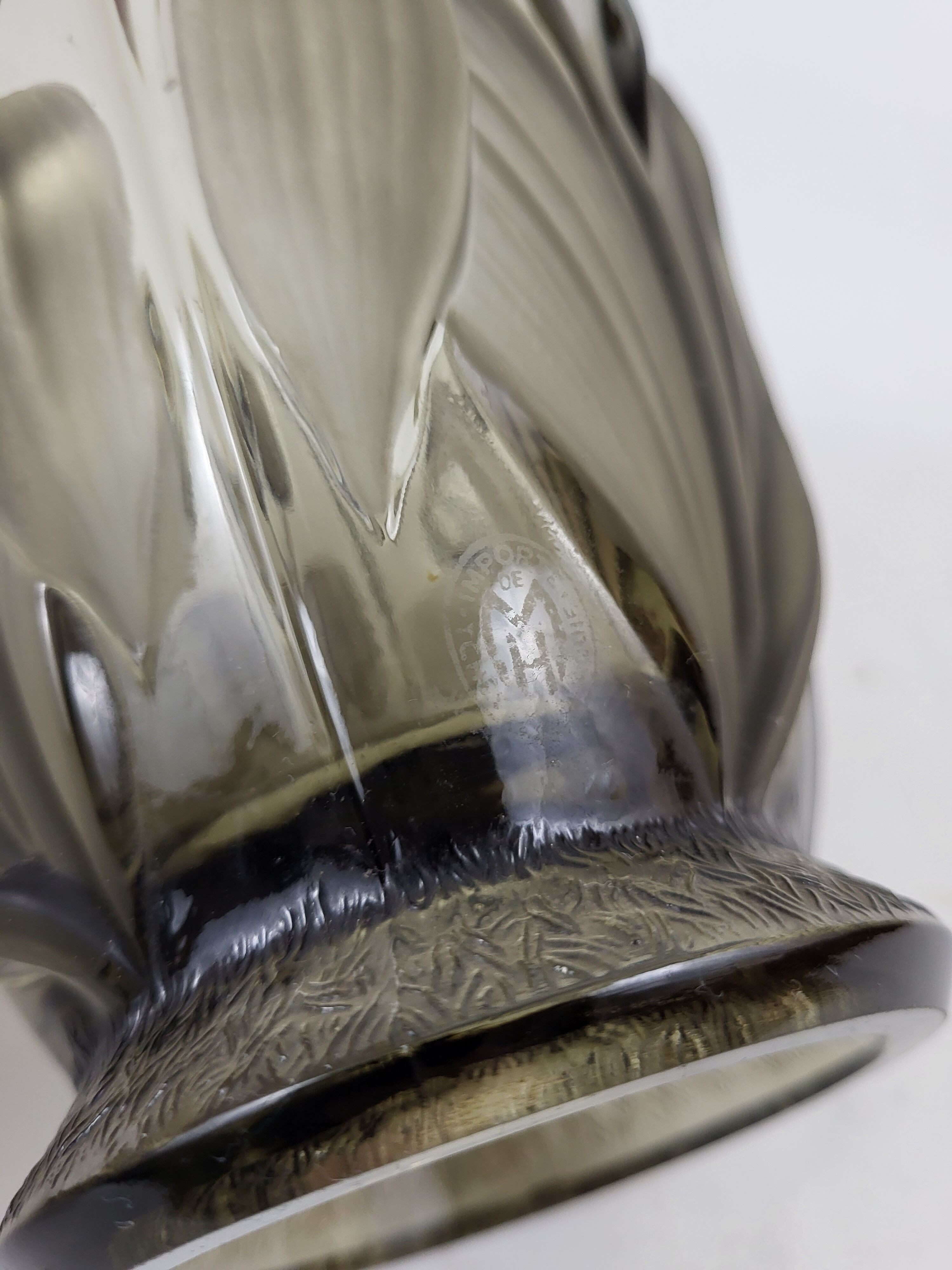 Art Deco glass tulip vase Czechoslovakia