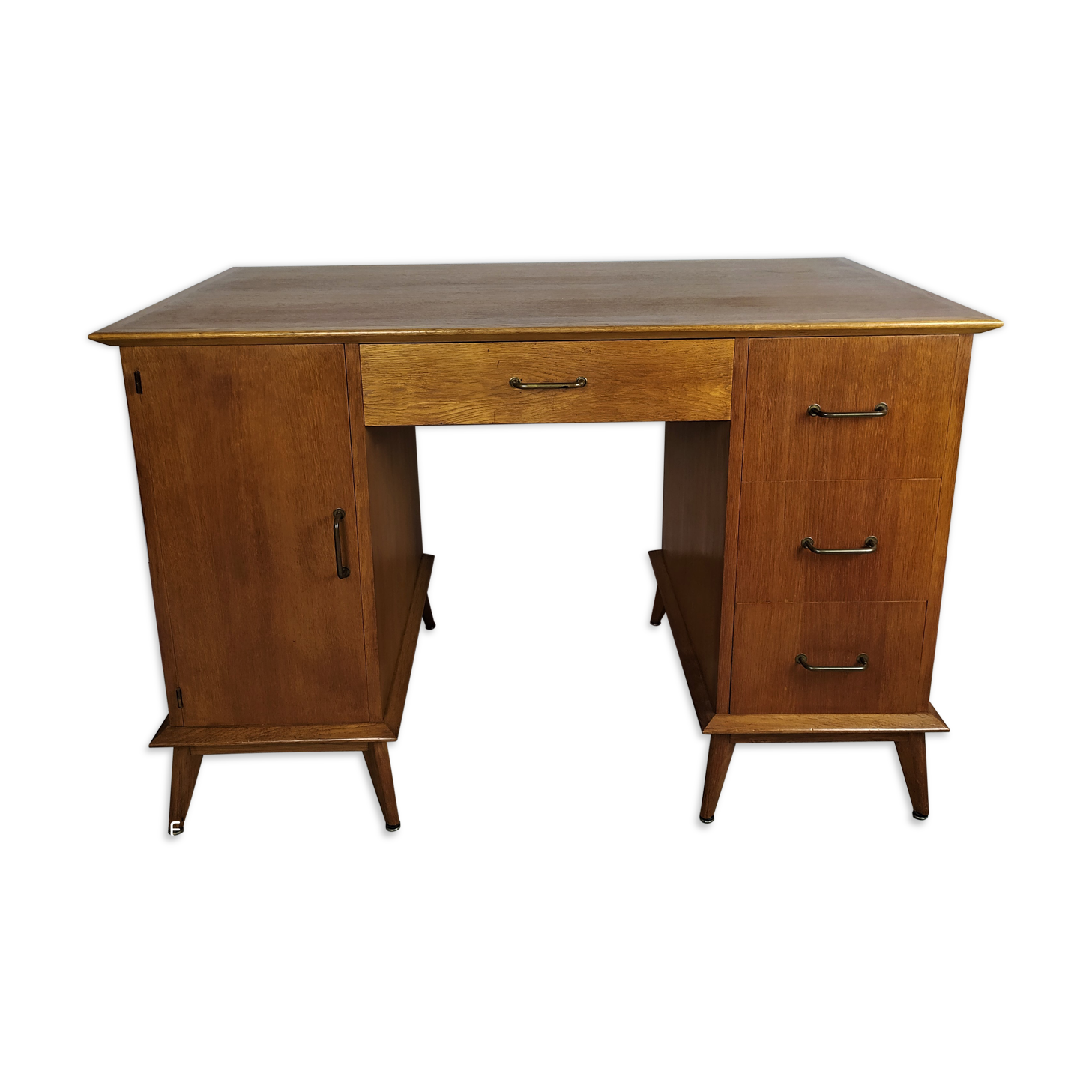 Bureau bois des années 50 pieds compas