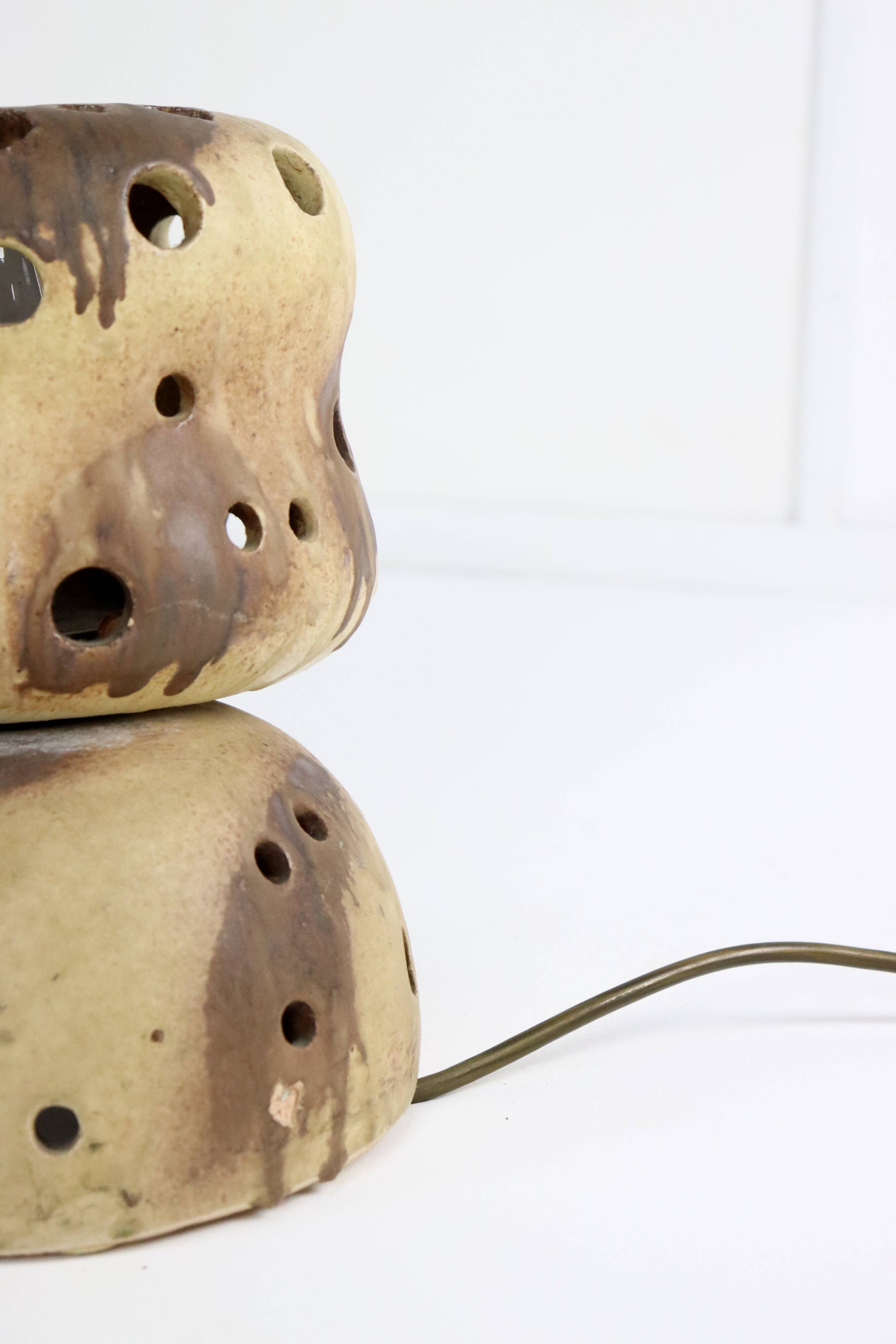 Lampe en céramique brutaliste