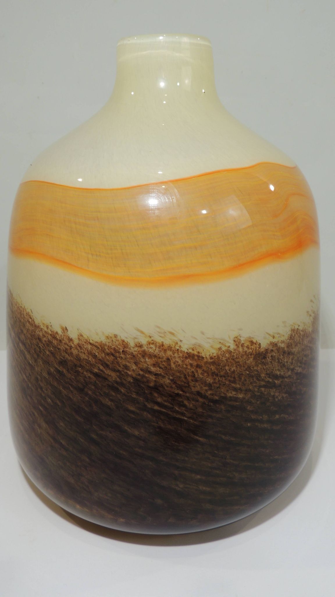 Vase à fleurs en verre  multicolore de Murano/vintage