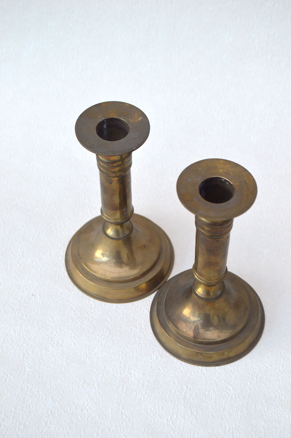 Pair of brass candlesticks