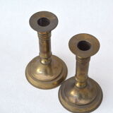 Pair of brass candlesticks