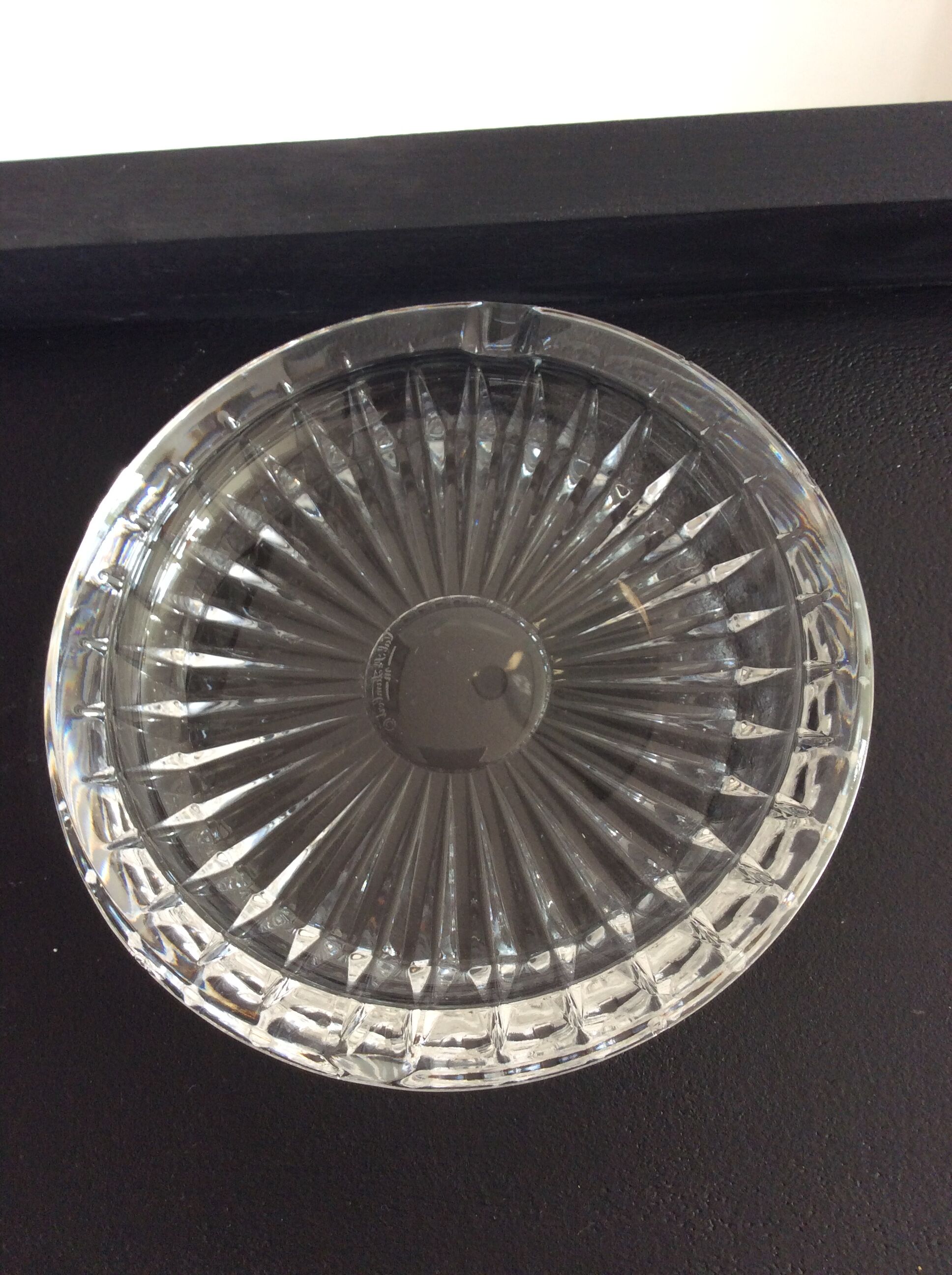 Empty vintage crystal pocket Val StLambert 70s