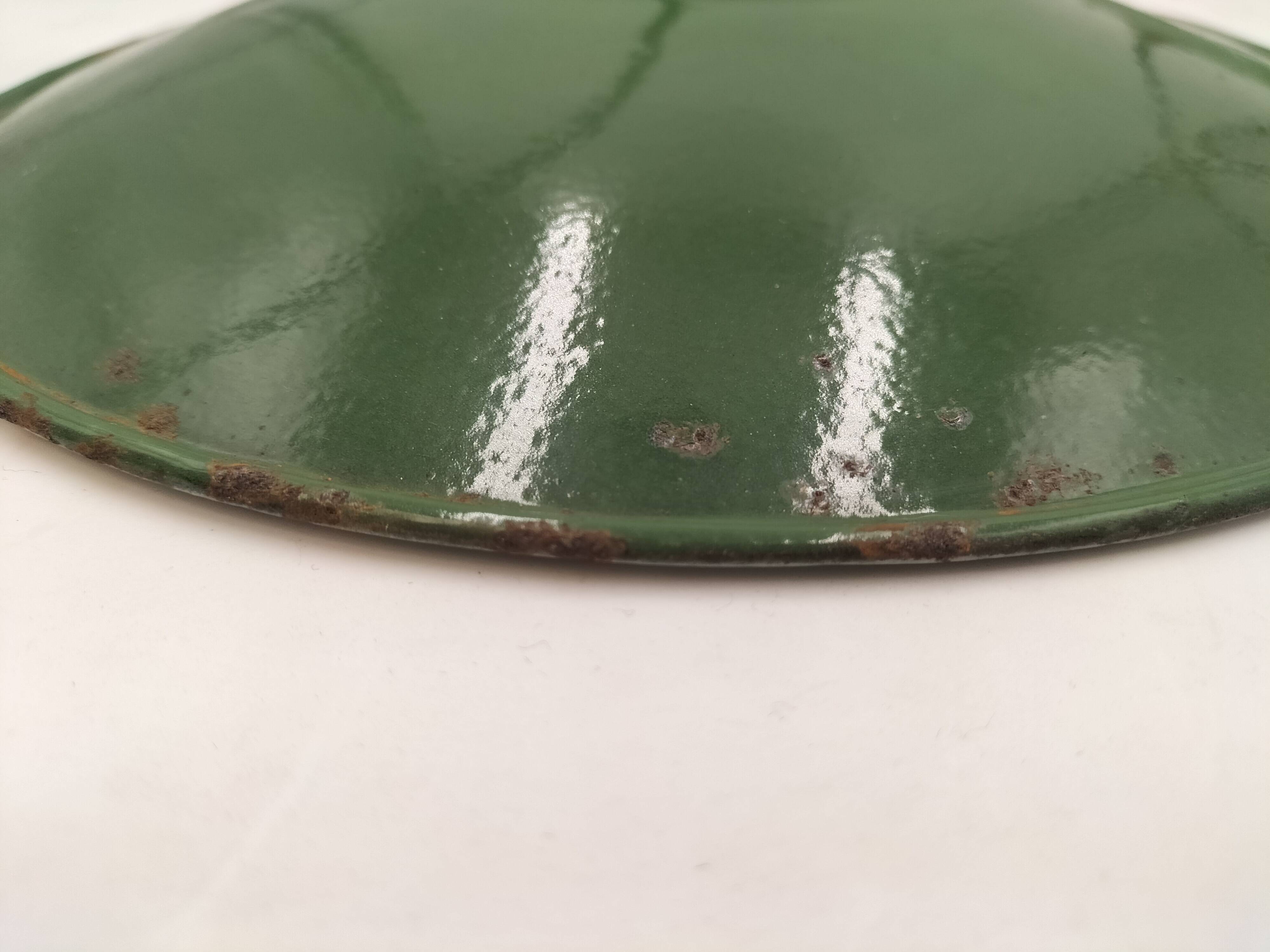 Enameled sheet metal pendant lights