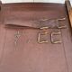 Lot de trois chaises d’officier pliantes bois et cuir