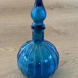 Carafe à décanter vintage en verre Empoli avec bouchon, Italie, années 1960
