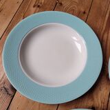 Set of 3 turquoise soup plates L'Amandinoise