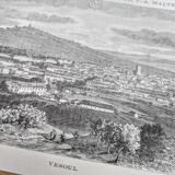 Vesoul, Haute-Saône, printed illustration from 1883.