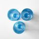 Ensemble de 3 verres vintage à pieds bleus / grands tumblers rares des années 50