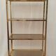 Gold and smoked glass shelf 1970