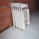 Set of 6 White Wooden Folding Chairs Vintage Scandinavian Style 1980s