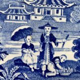 Old plate Yeddo Sarreguemines with Asian Japanese decoration 1900 old