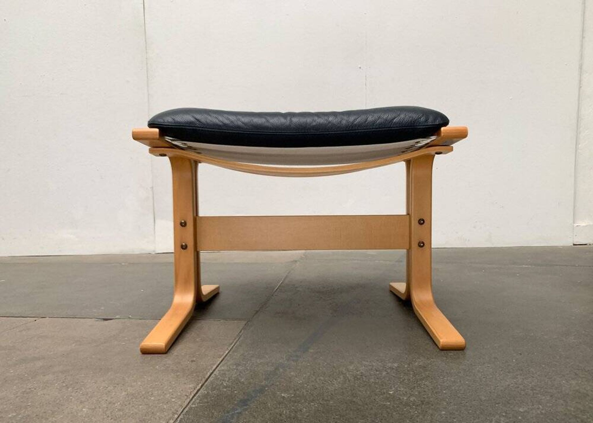 Siesta lounge chair set in Norwegian leather with ottoman by Ingmar Relling for Ekornes
