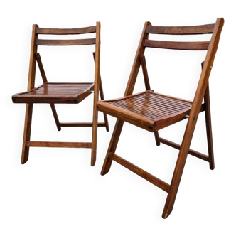 Lot de 2 ancienne chaises pliantes