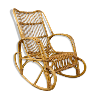 Vintage rattan rocking chair