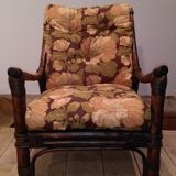 Bamboo armchair years 70