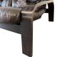Vintage brown leather two-seater sofa/chaise longue