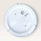 Set of three round wall/ceiling lights in moulded glass.