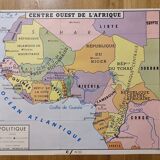 Old central west africa school map