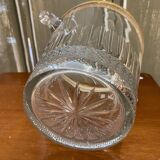 Saint Louis crystal champagne bucket with thistle thistle decor with rim