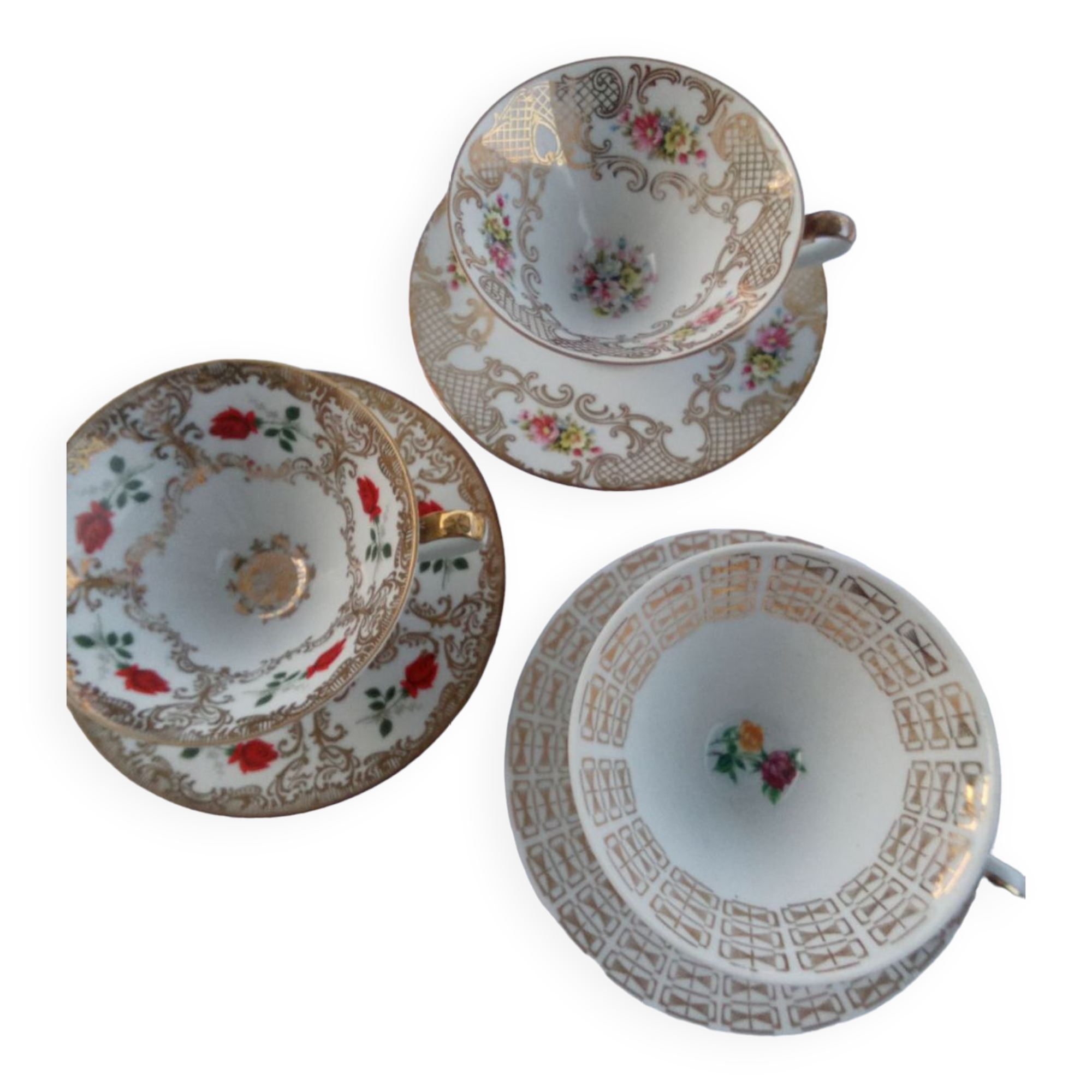3 cups and saucers Bareuther