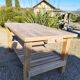 Solid raw oak table/island type "butcher's block" 180x105