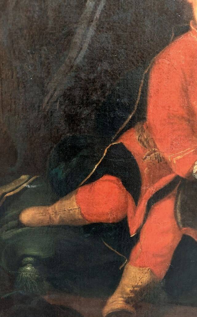 Oil painting on canvas, portrait of a young nobleman, 18th century