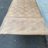 Louis XV extendable dining table, 20th century, renovated in solid oak, 245cm
