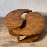 Table basse vintage en bois massif