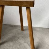 Set of 3 oak tripod stools