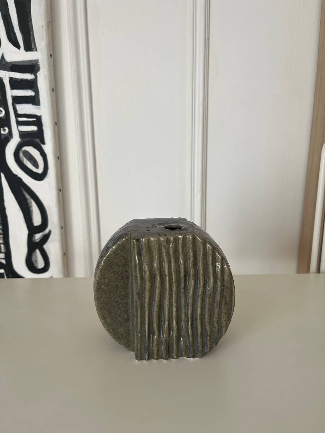 Handcrafted ceramic soliflore vase 1970