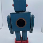 Robot ancien - métal/tôle peint - style tin toys - vintage